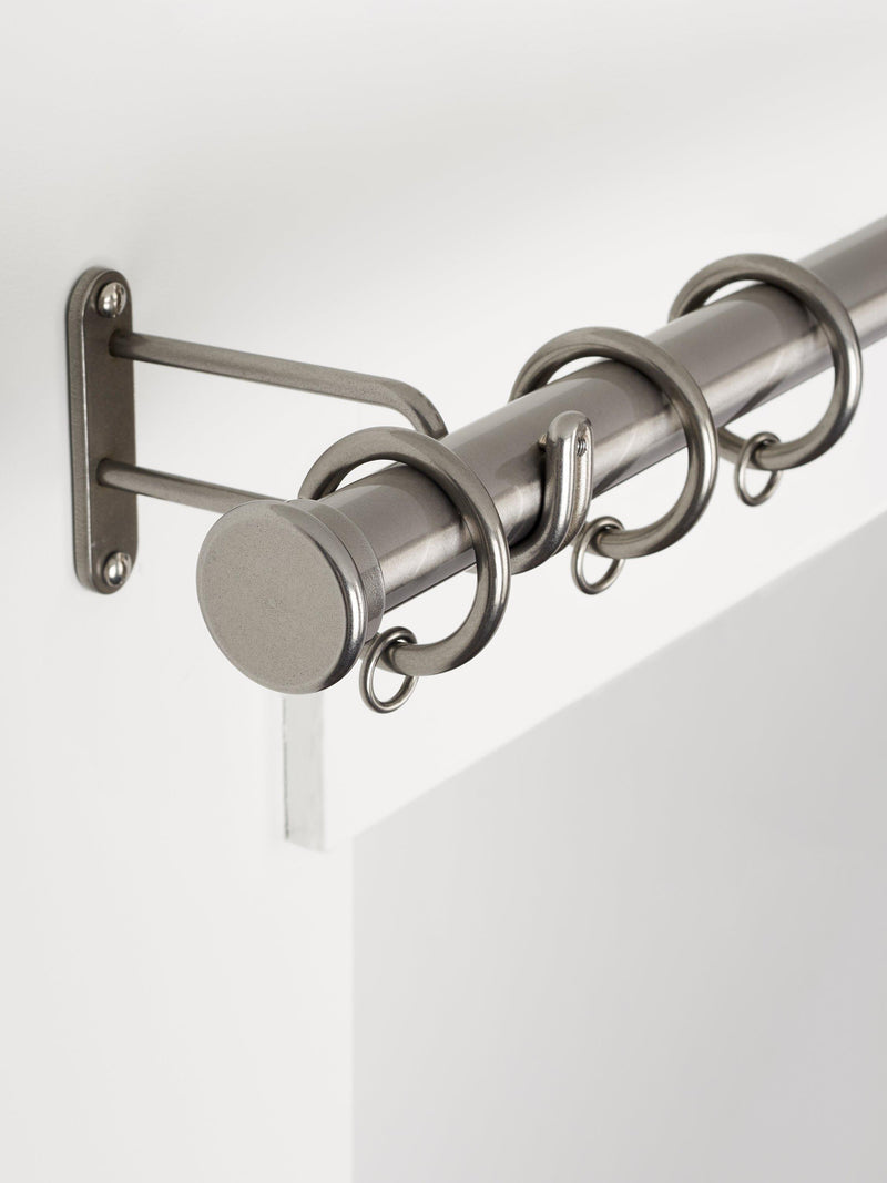John Lewis Select Classic curtain pole 25mm with rings and finial - British product