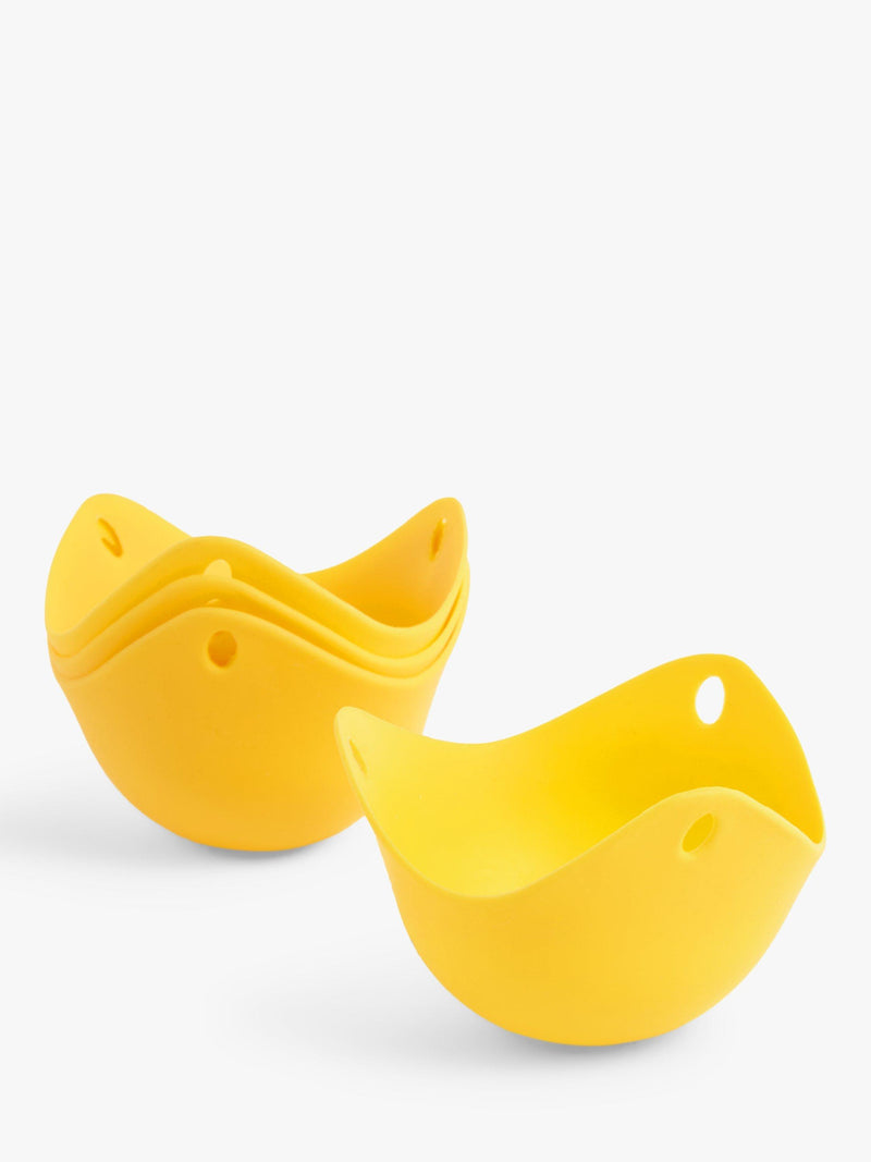 John Lewis yellow silicone egg poachers set of 4, UK version