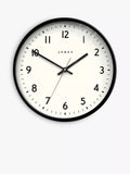 Jones Clocks Jam analogue wall clock 30cm black, UK version