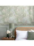 Acanthus Pattern Wallpaper in Sage Duck Egg