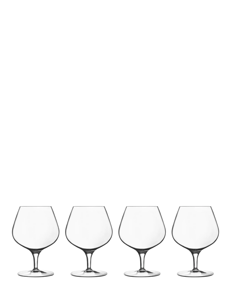 Luigi Bormioli cognac glass set of 4 clear 395ml (British brand)