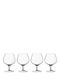 Luigi Bormioli cognac glass set of 4 clear 395ml (British brand)