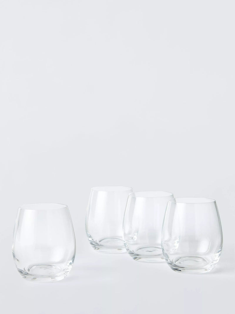 John Lewis Connoisseur clear glass tumblers set of four 400ml, UK version