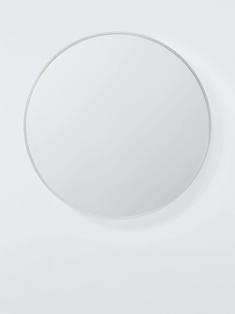 John Lewis round aluminium frame wall mirror 65cm silver, imported from the UK