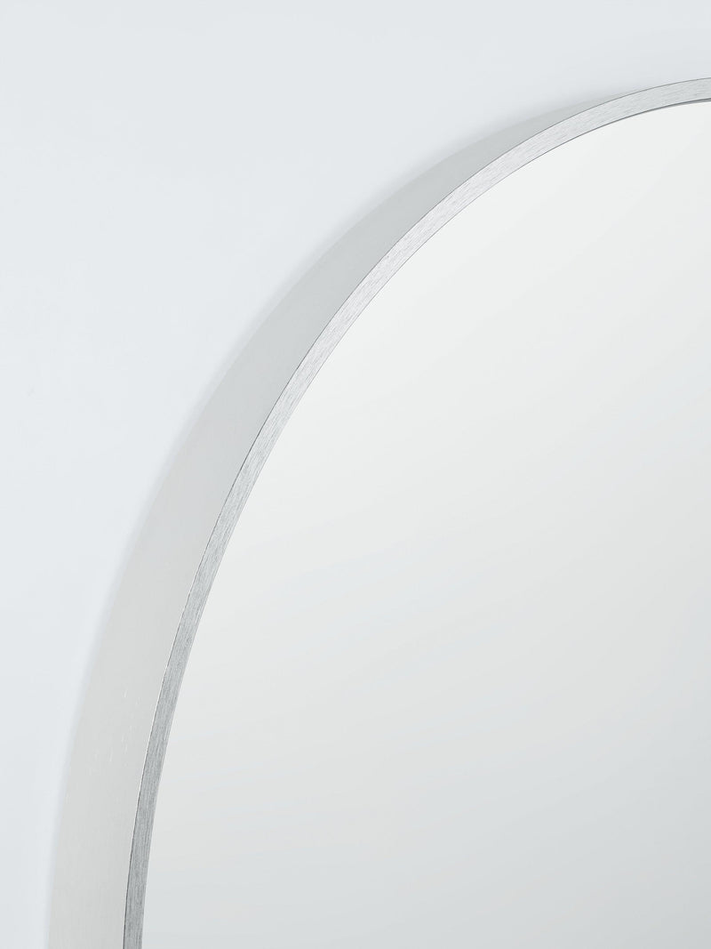 John Lewis round aluminium frame wall mirror 65cm silver, imported from the UK