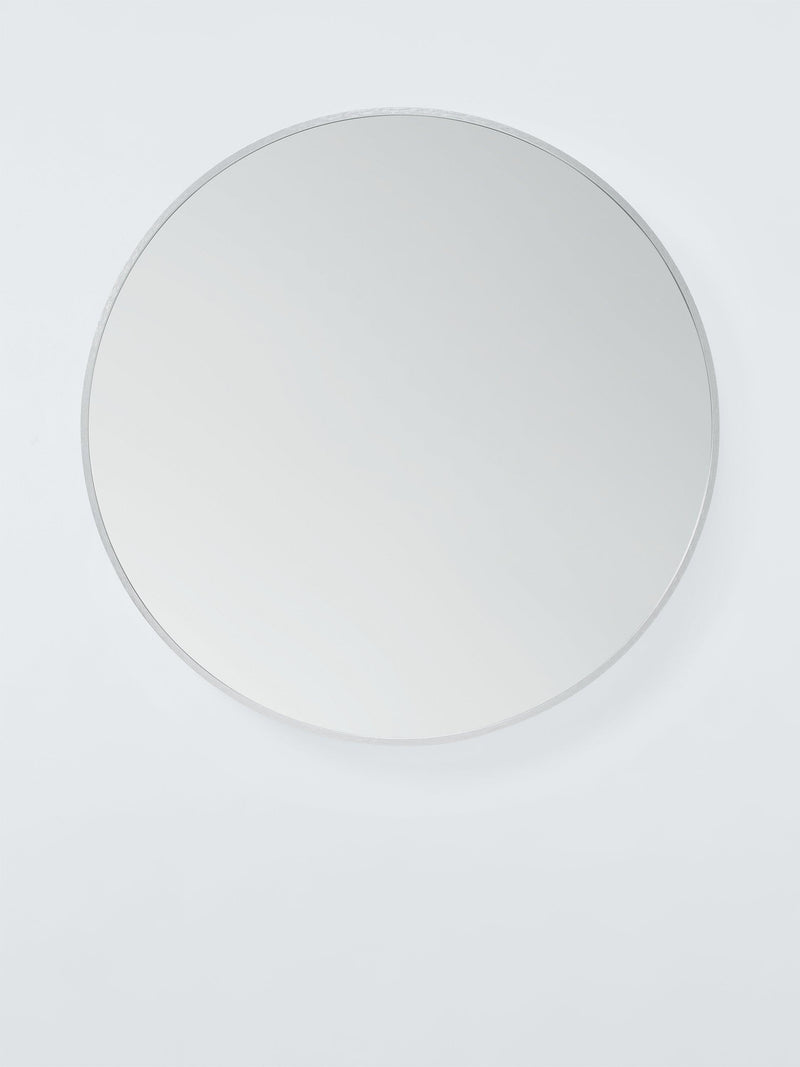John Lewis round aluminium frame wall mirror 65cm silver, imported from the UK