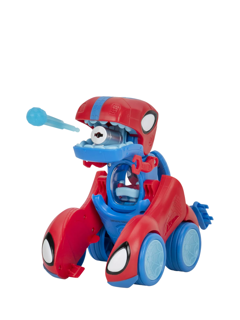Spidey And His Amazing Friends Spidey-Rex Racer 2-in-1 vehicle toy, UK version