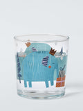John Lewis Elephant glass tumbler multi pattern 380ml, imported from the UK