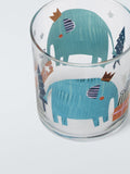 John Lewis Elephant glass tumbler multi pattern 380ml, imported from the UK