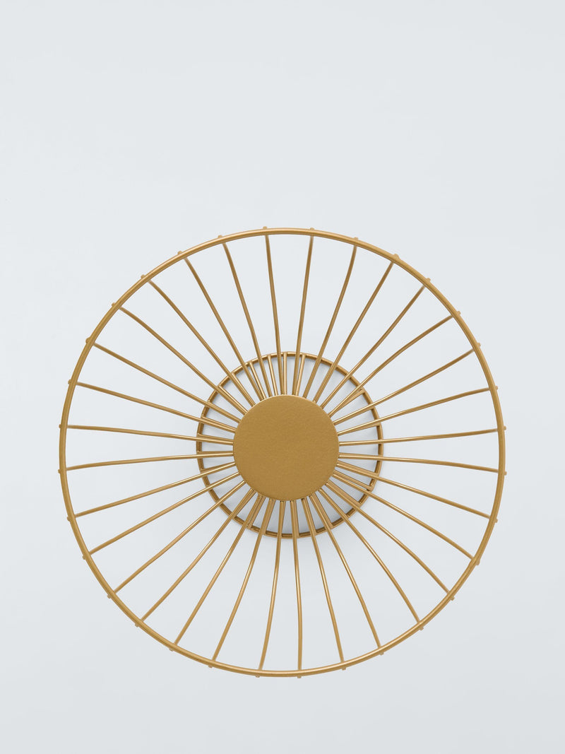 John Lewis footed wire basket 27cm gold - British product