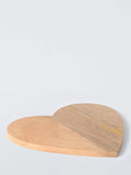 John Lewis heart mango wood serve board 30.5cm - British product