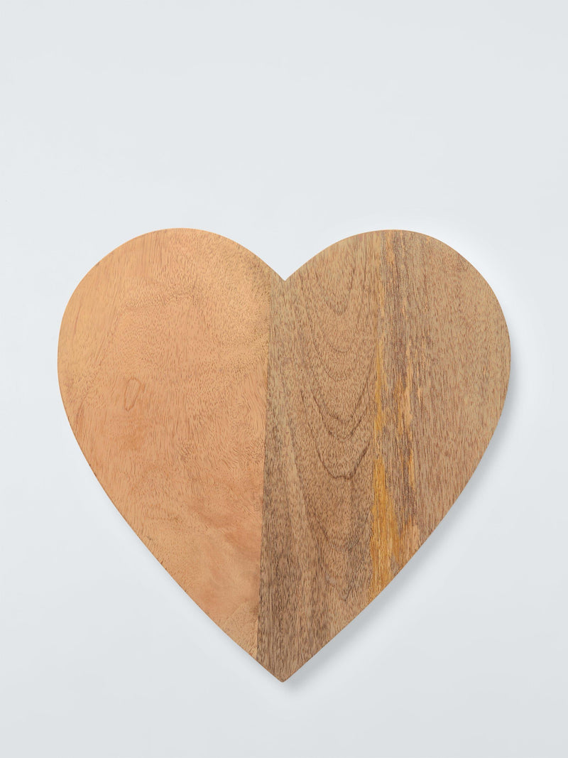 John Lewis heart mango wood serve board 30.5cm - British product