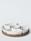 John Lewis wooden lazy Susan serving set with ceramic segments, UK version
