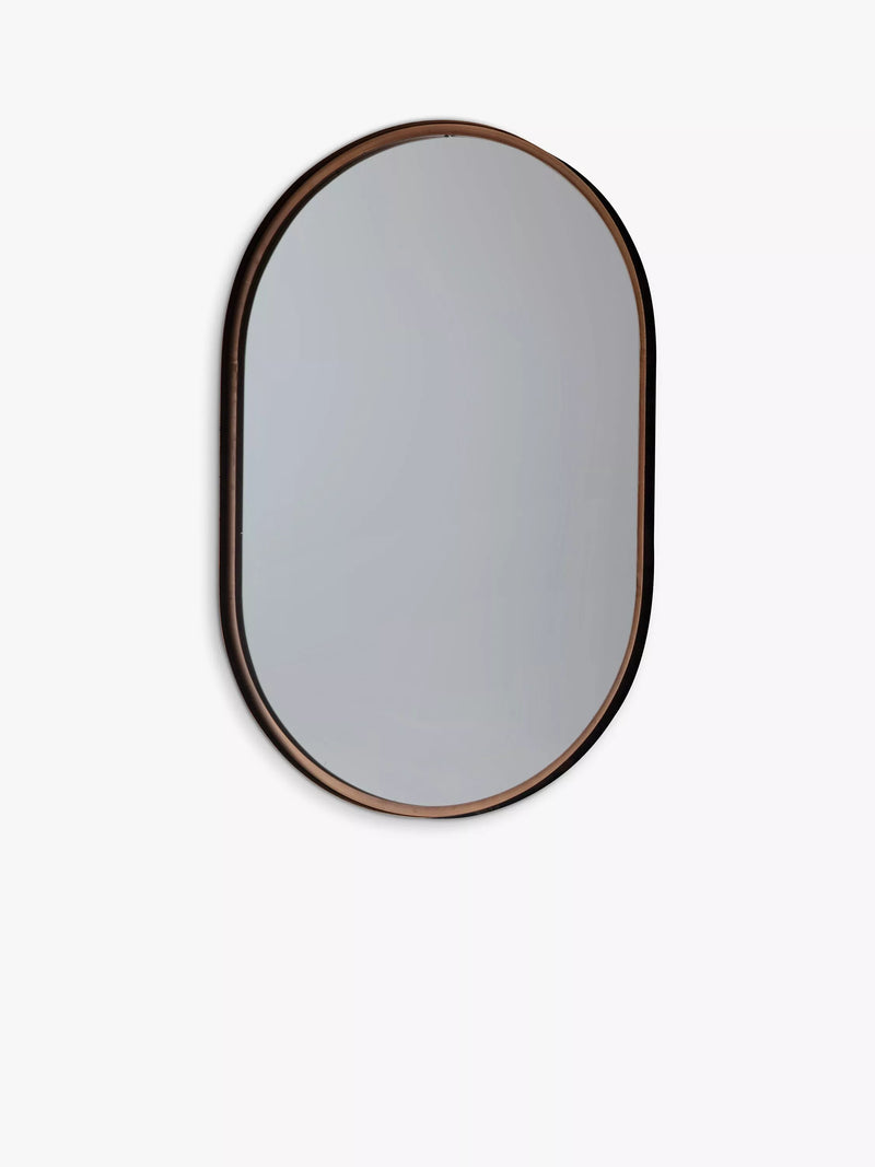 Gallery Direct ellipse bronze wall mirror 90x60cm - British product