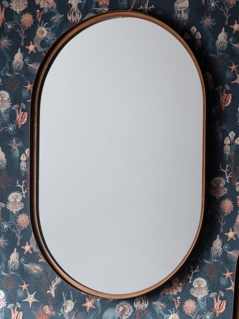 Gallery Direct ellipse bronze wall mirror 90x60cm - British product