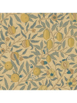 John Lewis Morris & Co. Fruit Wallpaper Blue/Gold/Brown- Buy online at McGrocer
