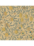 Morris & Co. Fruit Wallpaper Blue/Gold/Brown, imported from the UK
