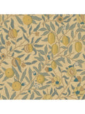 Morris & Co. Fruit Wallpaper Blue/Gold/Brown, imported from the UK