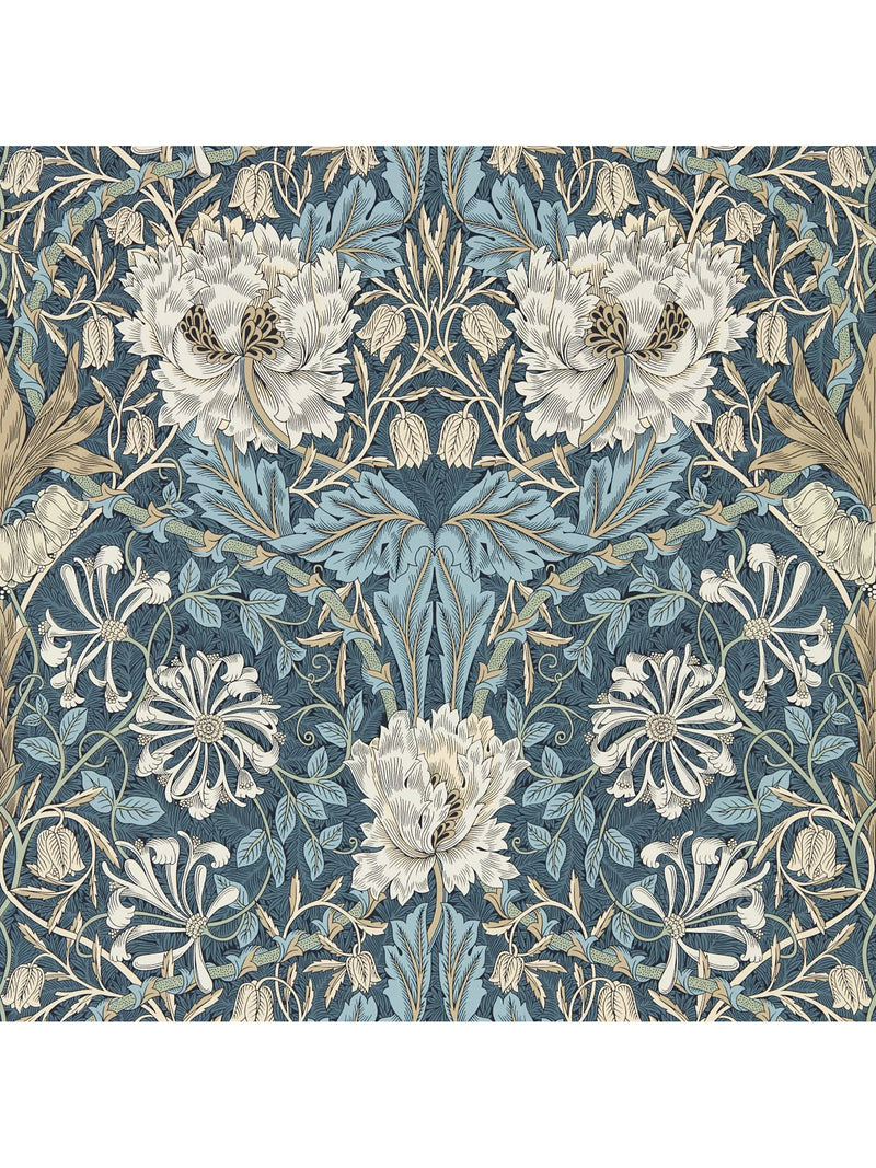 Morris & Co. Honeysuckle & Tulip wallpaper Woad/Thyme - British product
