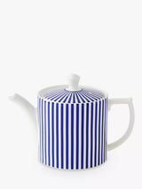 John Lewis Spode Steccato Narrow Stripe Earthenware Teapot Blue/White 1.1L- Buy online at McGrocer