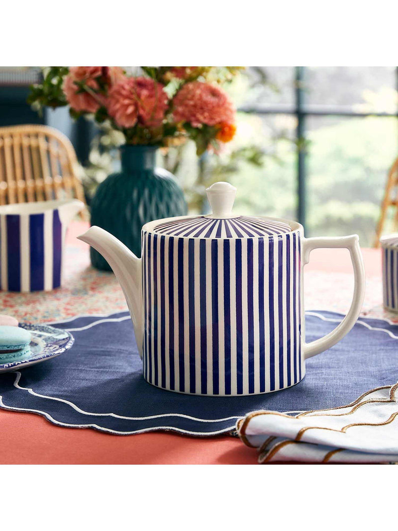Spode teapot Steccato Narrow Stripe 1.1L, UK version
