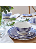 Spode earthenware bowls blue stripe 16.3cm, imported from the UK