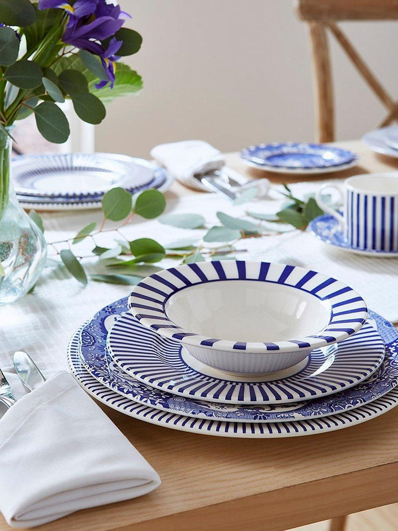 Spode Steccato bold stripe earthenware bowl set 19cm (British brand)