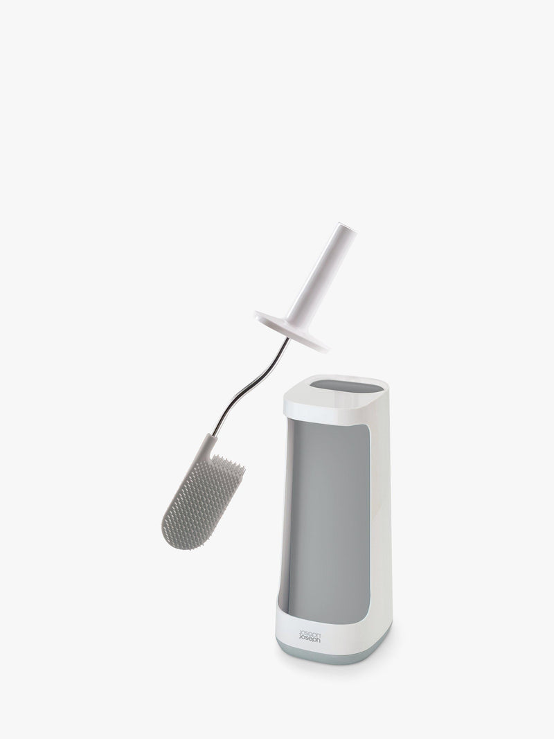 Joseph Joseph flexible toilet brush with storage caddy in grey, UK version