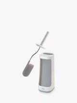 John Lewis Flexible D-Shaped Head Toilet Brush with Storage Caddy in Grey- Buy online at McGrocer