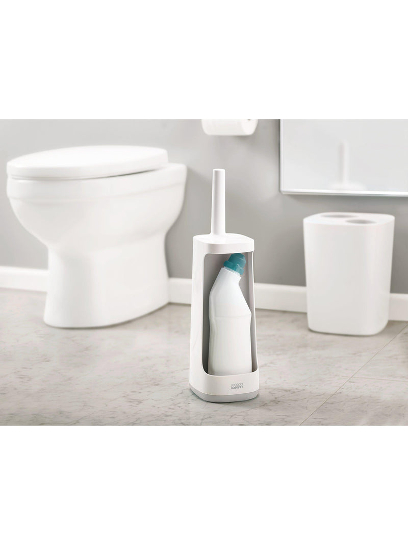 Joseph Joseph flexible toilet brush with storage caddy in grey, UK version