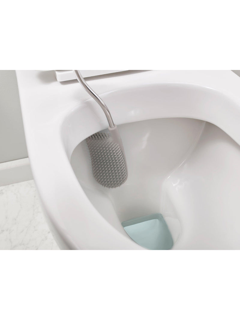 Joseph Joseph flexible toilet brush with storage caddy in grey, UK version