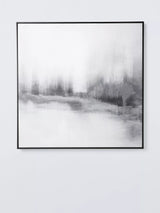 John Lewis John Lewis Winter's Dream Embellished Framed Canvas Print White/Grey Wall Art 100 x 100cm- Buy online at McGrocer
