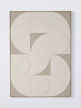 John Lewis John Lewis Neutral Shapes Framed Hand Painted 3D Canvas Abstract Artwork- Buy online at McGrocer