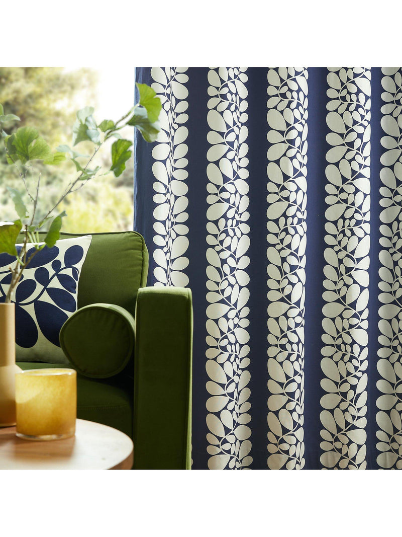 Orla Kiely Sycamore Stripe curtains Space Blue 168x229cm (British brand)