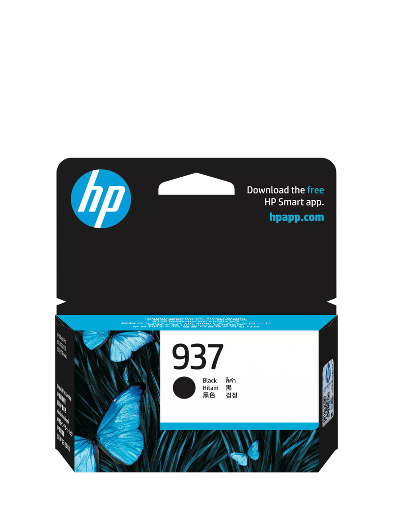 HP 937 black original ink cartridge 1250 pages (British brand)