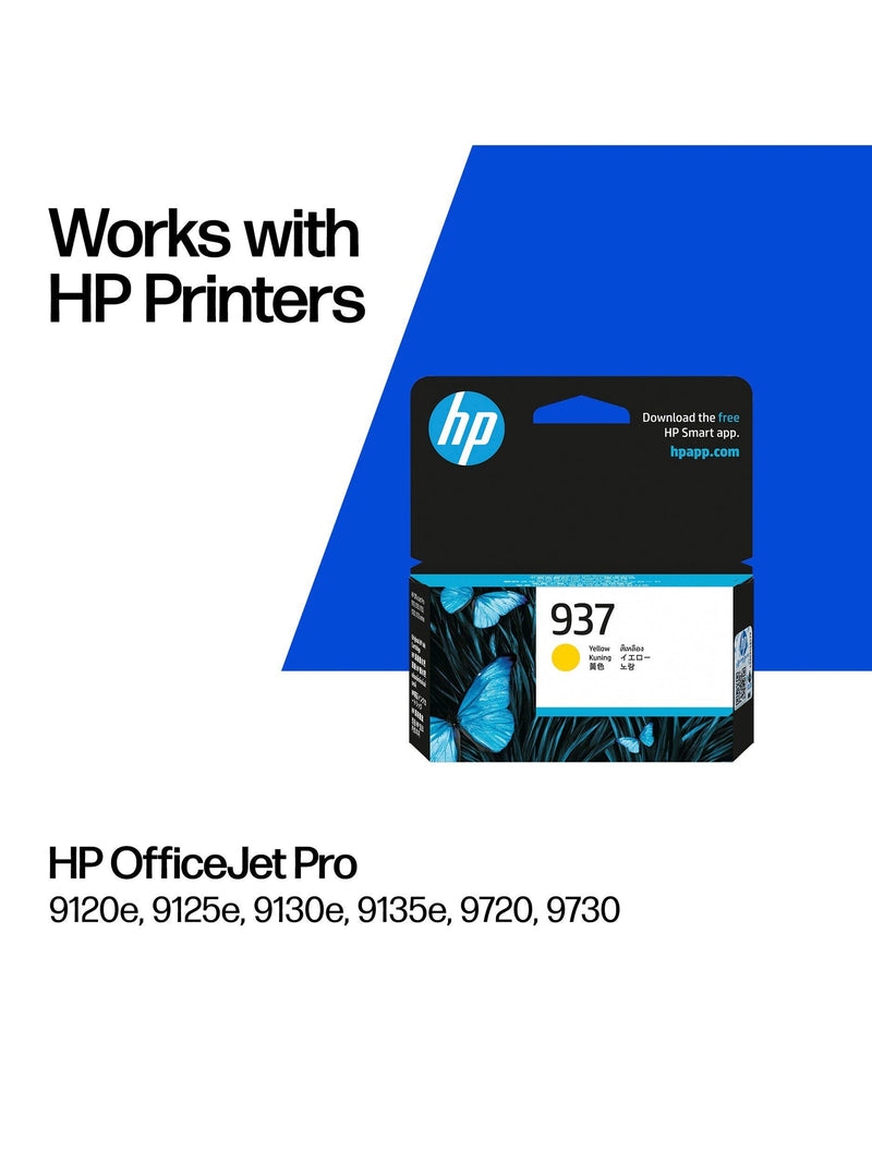 HP 937 yellow original ink cartridge (British brand)