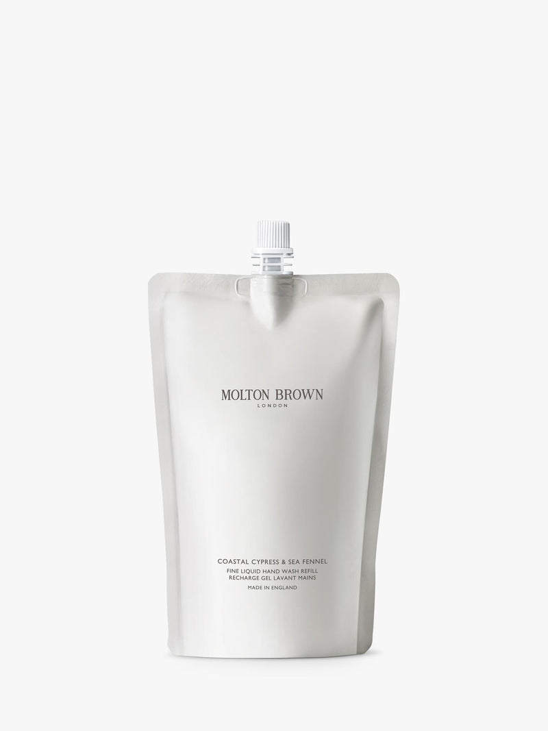 Molton Brown Coastal Cypress hand wash refill 400ml, imported from the UK