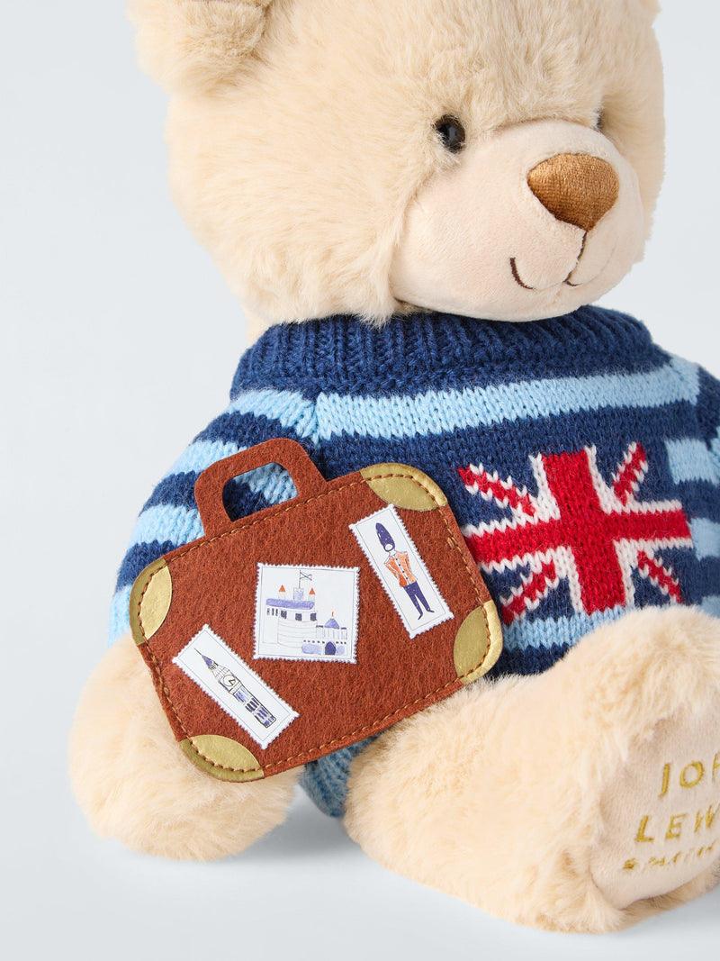 John Lewis Tourism Lewis Bear plush with Union Flag jumper - British product