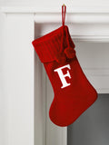 John Lewis Alphabet Christmas Stocking red, UK version