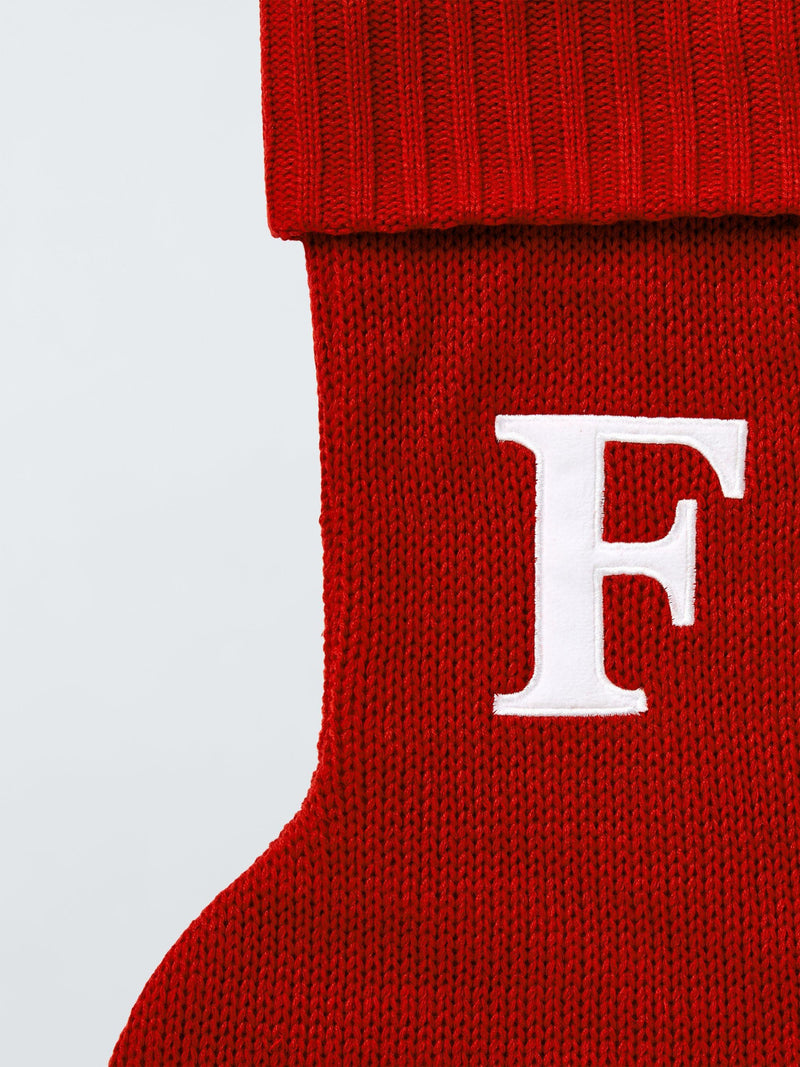 John Lewis Alphabet Christmas Stocking red, UK version