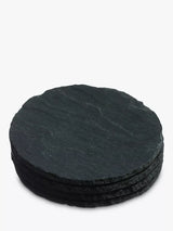 John Lewis Selbrae House Round Slate Coasters, Set of 4- Buy online at McGrocer