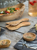 Selbrae House olive wood salad server hands, imported from the UK