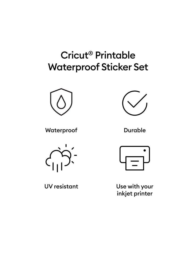 Cricut waterproof sticker set printable vinyl A4, imported from the UK