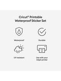 Cricut printable waterproof sticker set A4, imported from the UK
