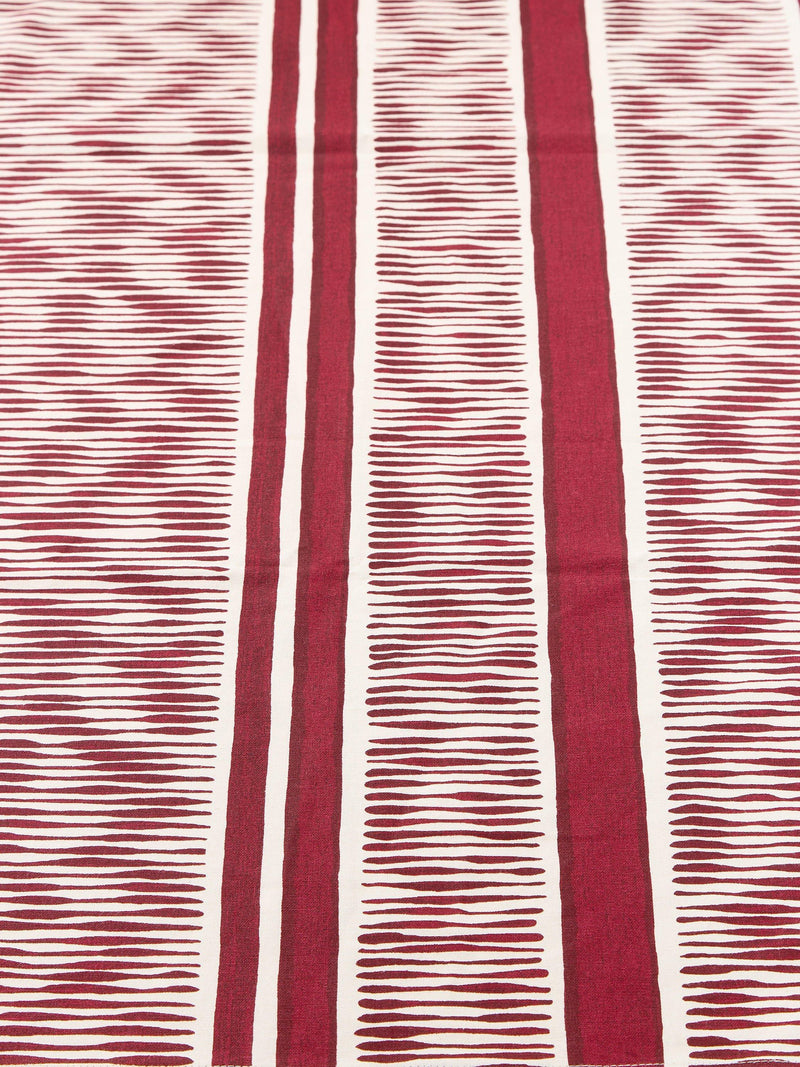John Lewis X Collagerie ikat stripe table runner red - British product