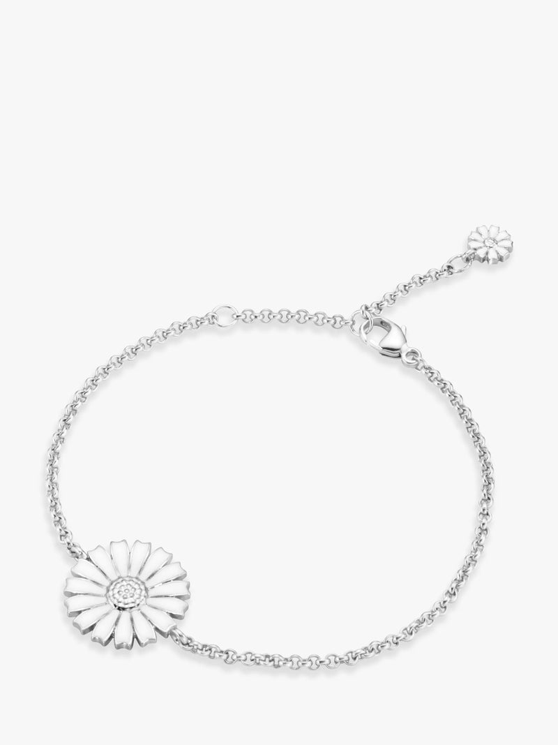 Georg Jensen Daisy Bracelet sterling silver daisy enamel - British product