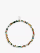 John Lewis BARTLETT LONDON Men's Agate Beaded Stretch Bracelet Multi 20cm- Buy online at McGrocer