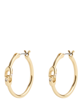 John Lewis Coach Signature Sculpted C Hoop Earrings, Gold- Buy online at McGrocer