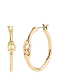 Coach gold hoop earrings sculpted C 19mm - British product
