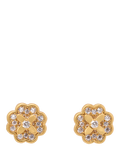 Kate Spade Bloom stud earrings with cubic zirconia, imported from the UK